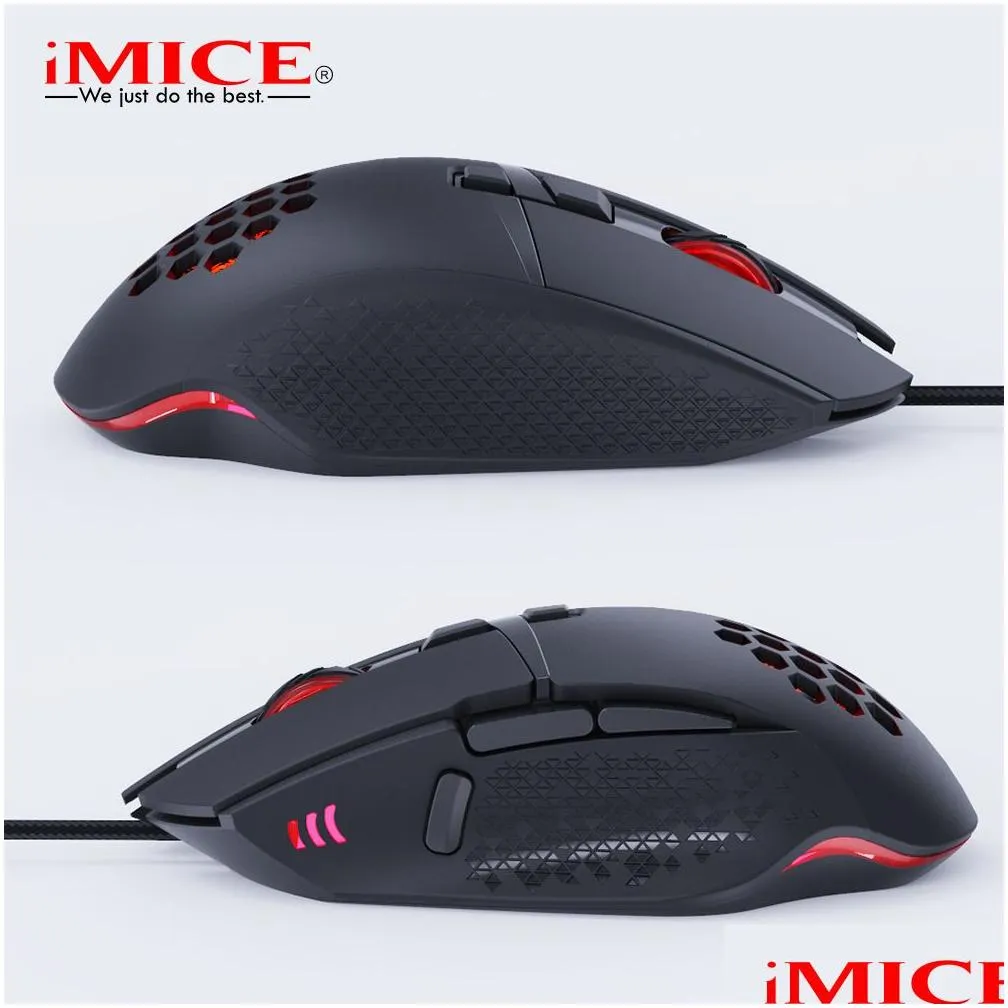 Mice Wired LED Gaming Mouse 7200 DPI Computer Mouse Gamer USB Ergonomic Mause With Cable For PC Laptop RGB optical Mice With