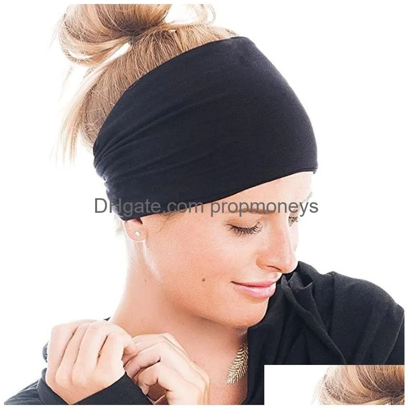 women knotted cross stretch wide headband sports yoga headwrap hairband turban head band ladies hair accessories 600pcs