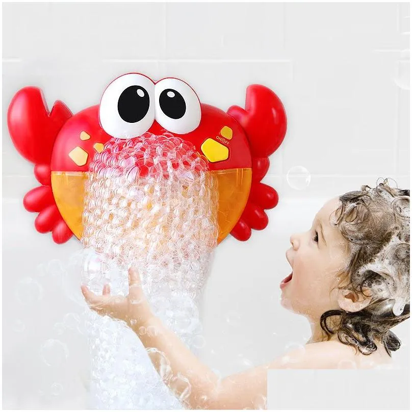 Bath Toys Baby Bath Bubble Toys Cute Cartoon Octopus Crab Bathroom Automatic Bathtub Water Swimming Machine Gifts Toy for children