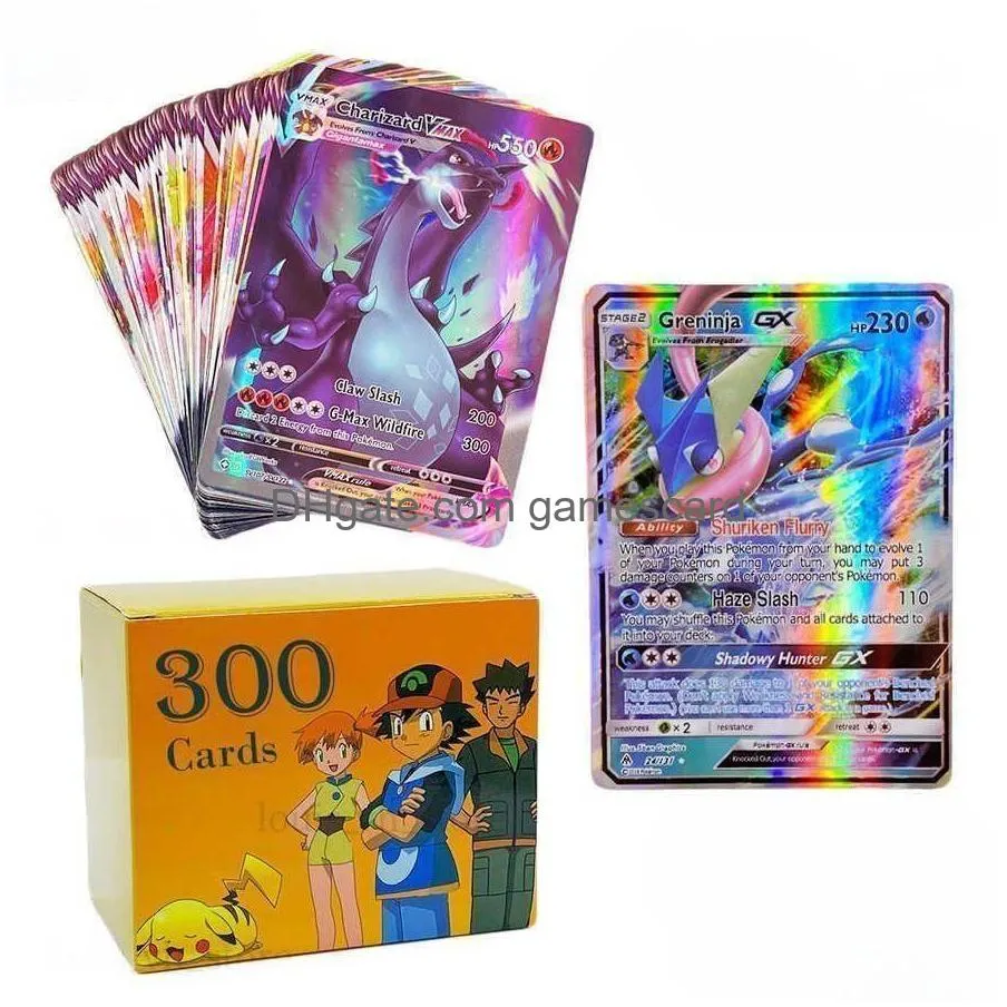 54-300pcs cards 300 v max 300 gx best selling ldren battle english version game tag team shining vmax collection card t230815