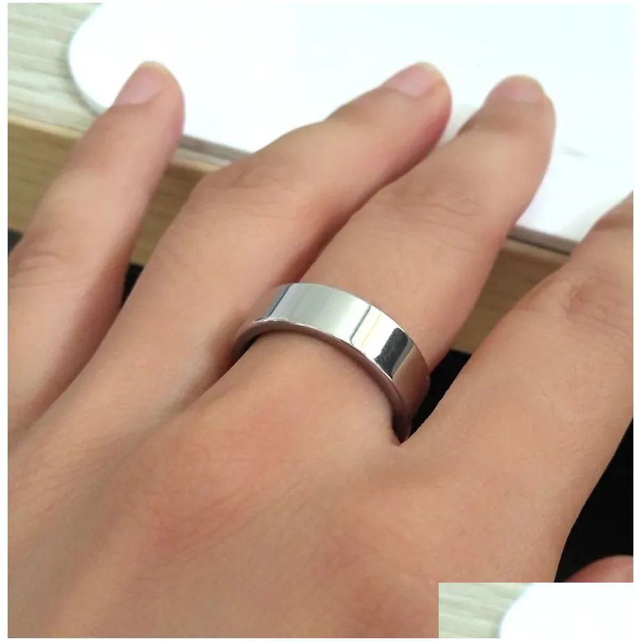 wholesale bulk lots 100pcs unisex silver 6mm plain quality shiny 316l stainless steel wedding engagement rings lovers couples finger