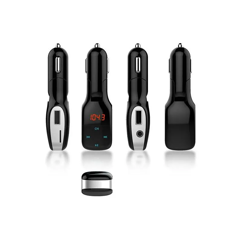 MP16 Bluetooth Car Kit MP3 Player Hands-free Call Wireless FM Transmitter Car  Support Micro TF Card & U Disk For Cell Phone