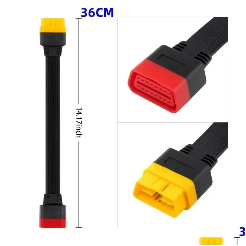 Cable 16 Pin Male Car Detector Extension Computer Line Converter Plug To Female Adapter