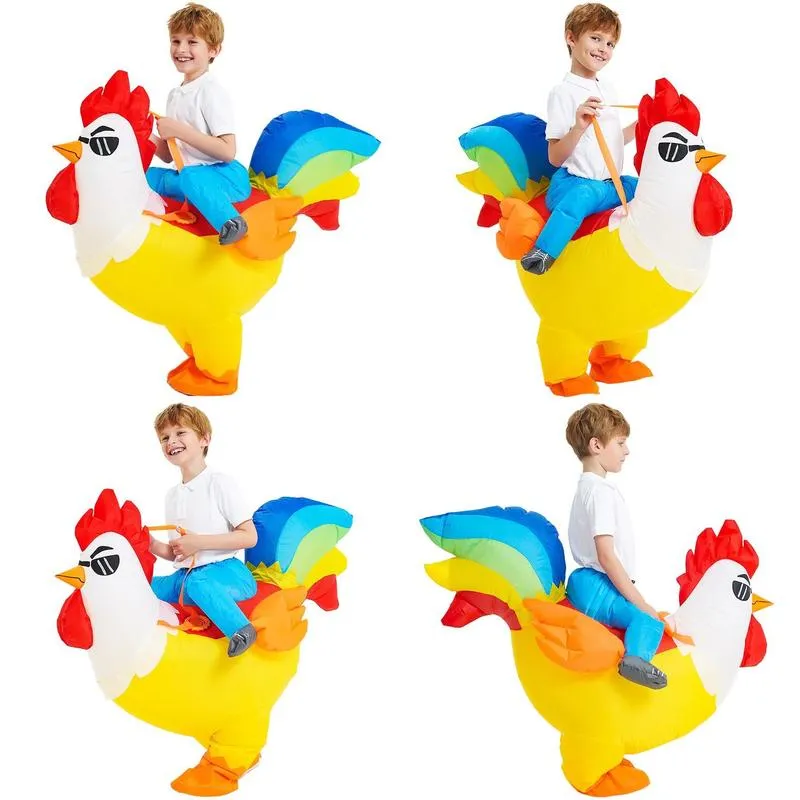 Special Occasions Ocns Kids Child Inflatable Rooster Costume Shark Animal Mascot Dress Suit Halloween Party Cosplay Costumes For Boy Dho4Q