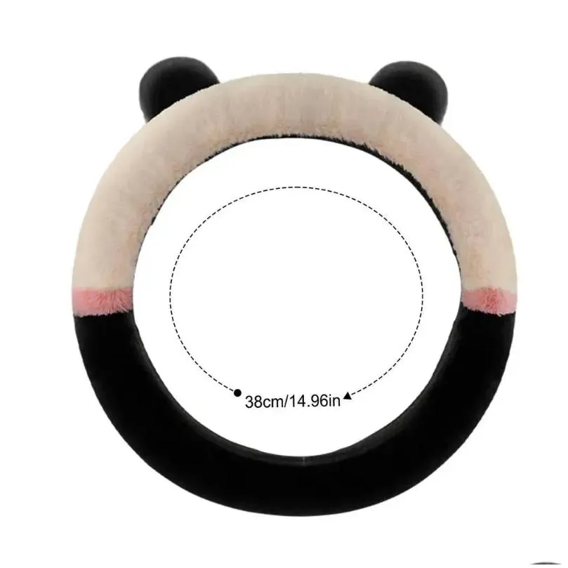 Covers Steering Wheel Covers Car Cover Cute Lovely Ear Shaped Anti Skid Preventing Stains Fluffy Interior Accessories For SUVs