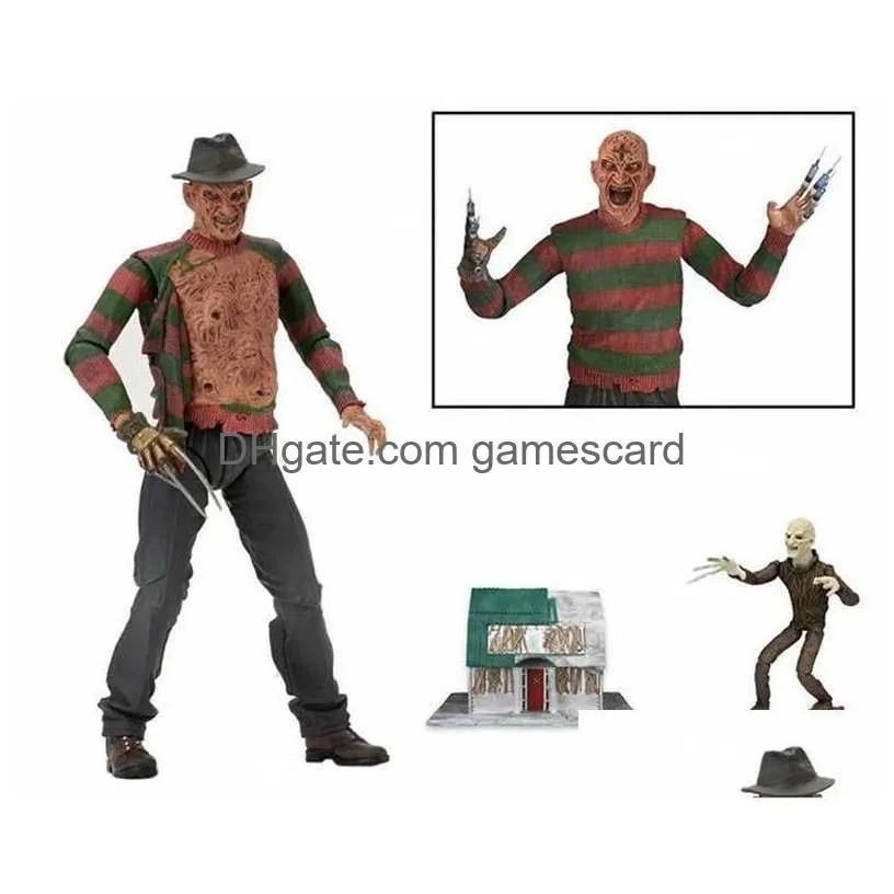 neca freddy krueger action figure collectible model toy halloween christina horror decoration gift move figure t230810