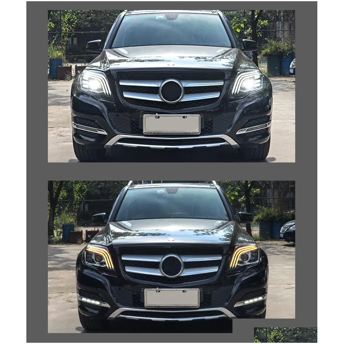Auto Parts For GLK X204 Headlights 2008-20 15 Upgrade  Styling LED Daytime Lights Turn Signal Lamp