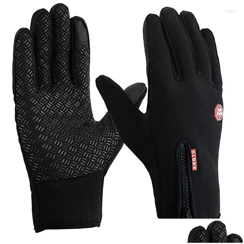 Cycling Gloves Touchscreen Winter Glove Bicycle Warm Waterproof Unisex Bike Ski Camping Hiking Motorcycle Riding Full FingerGlove