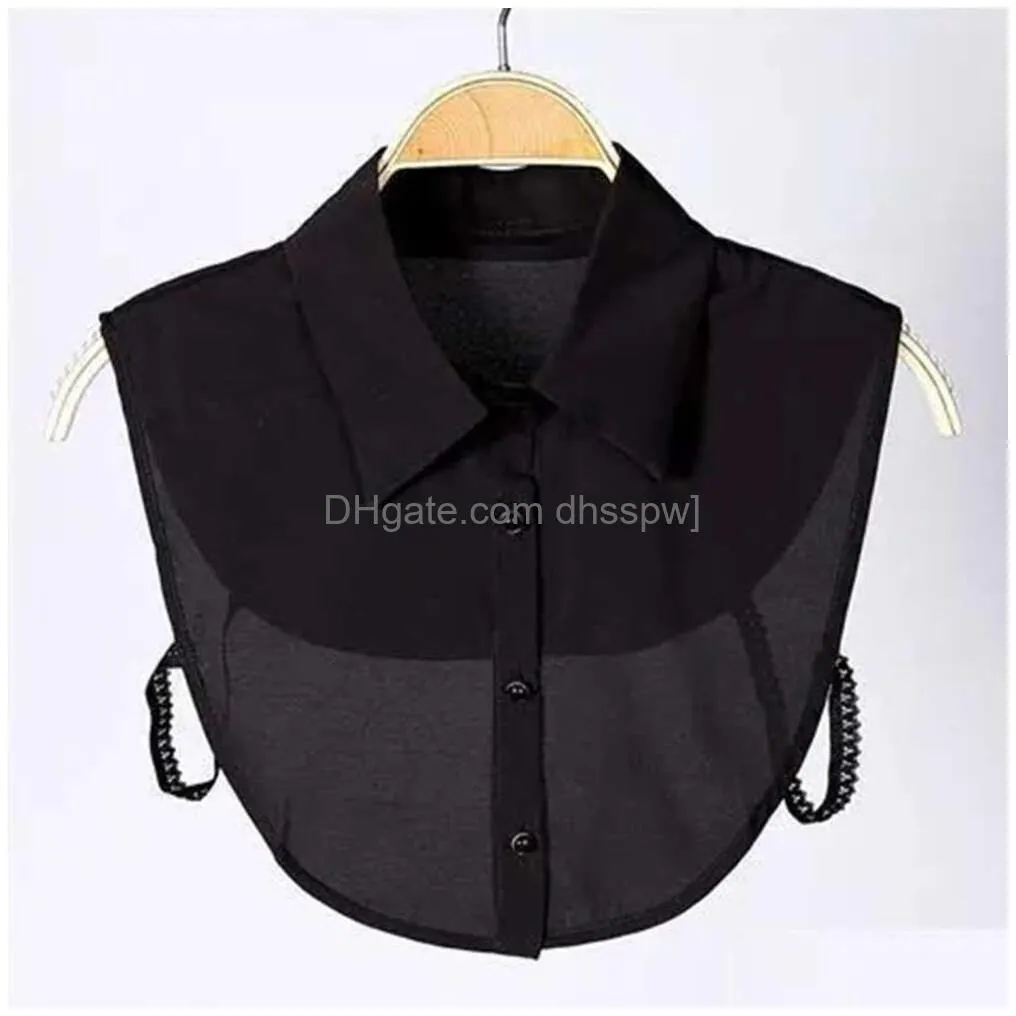 fashionable standing shirt elegant solid color fake collar clothing accessories