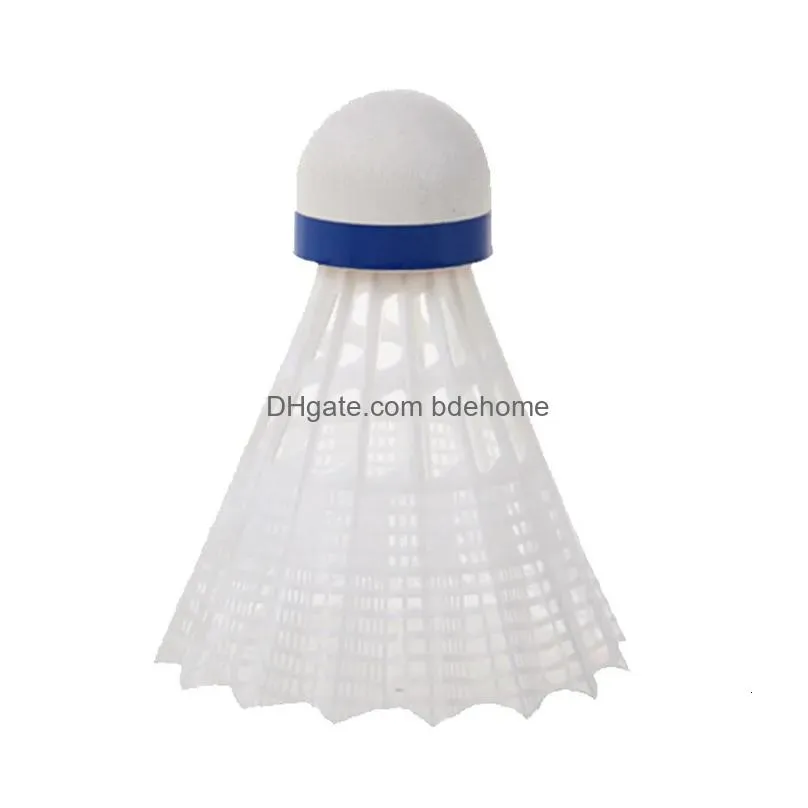 Shuttlecocks Badminton Shuttlecocks 6pcsset Nylon Shuttlecock Table Fiber Ball Head Full Round Wool Style Plastic for Outdoor Training Use