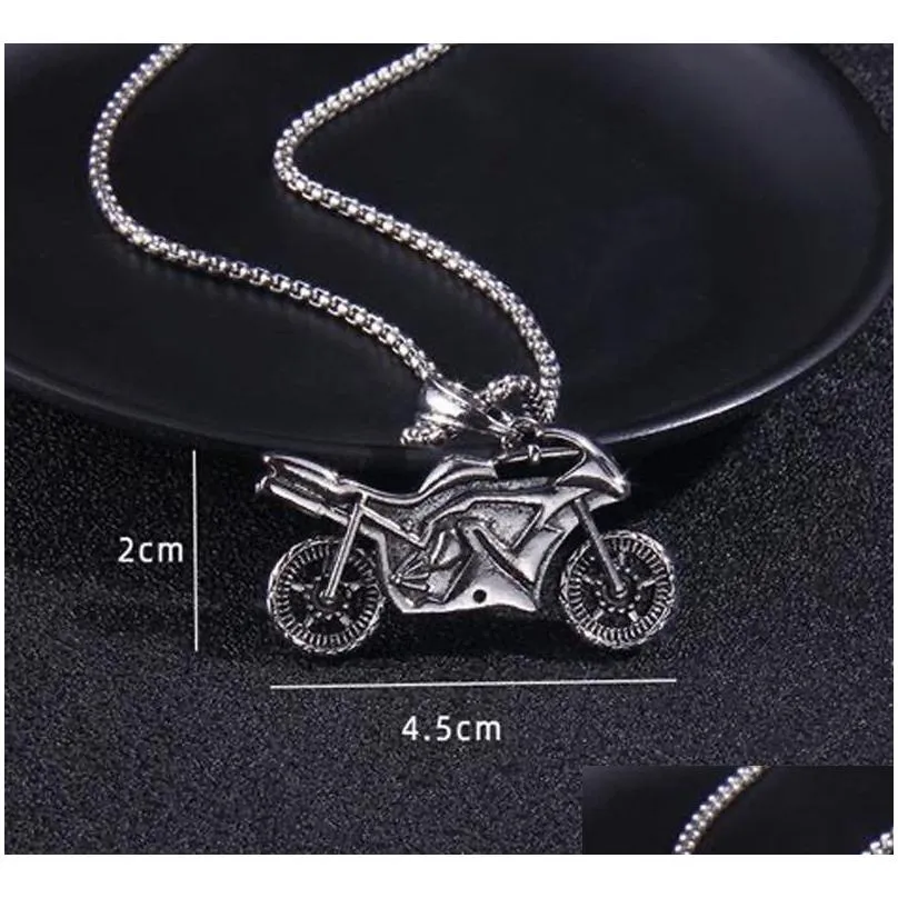 vintage titanium steel box chain necklace harley motorcycle pendant mens long sweater chain couple accessories