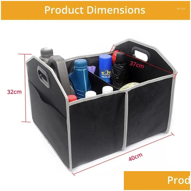 Car Organizer AUTOYOUTH Trunk Storage Foldable High Capacity Box For Universal Cars