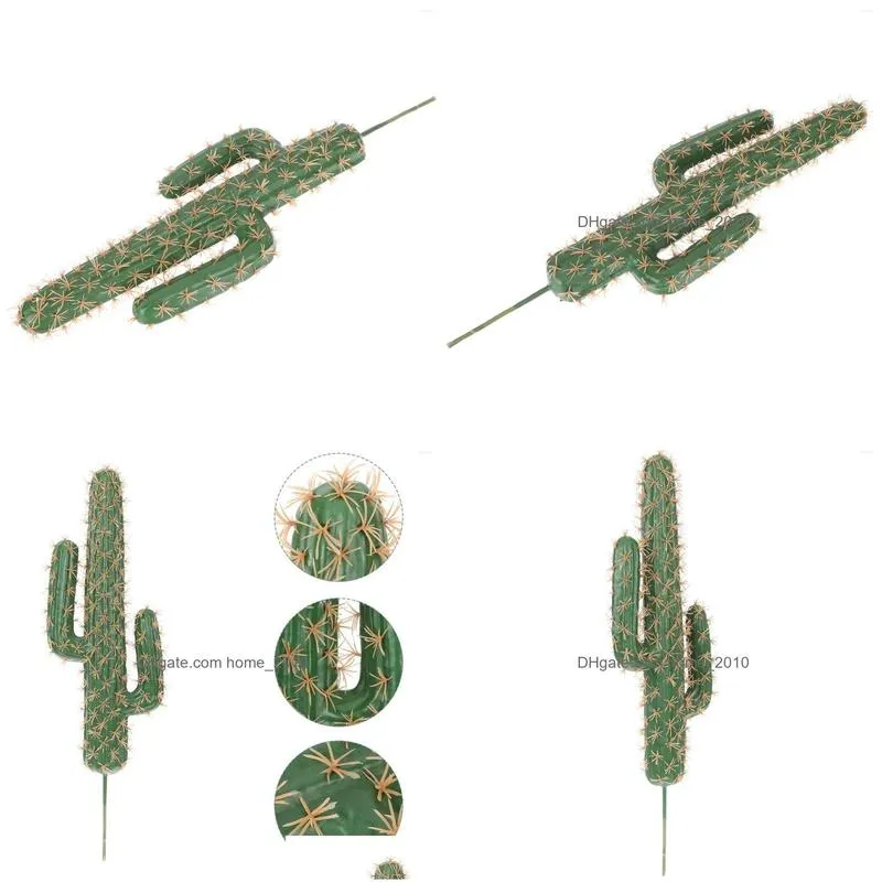 decorative flowers delicate cactus model banquet ornament small plant paste line simulated adornments