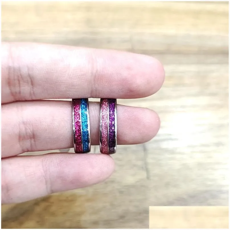 30 pcs/batch wholesale color dual color combination shiny and simple alloy men`s and women`s rings fashion jewelry batch