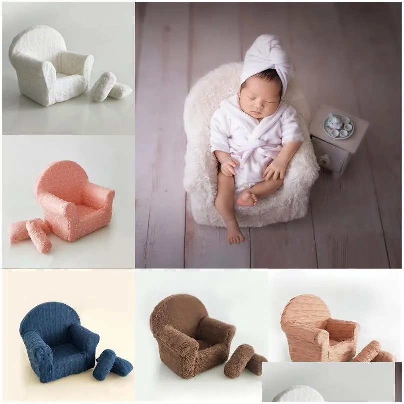 Keepsakes Fashion Vintage Baby Souvenirs Solid Color borns Po Props Chair Window Sofa Infant Pography Furniture 230901