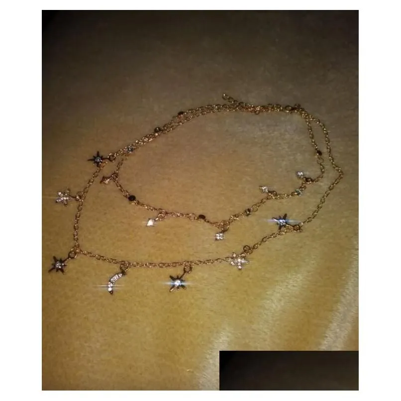 women tennis pendant necklace irregular crystal gold dimond cut multilayer beaded choker fashion jewelry