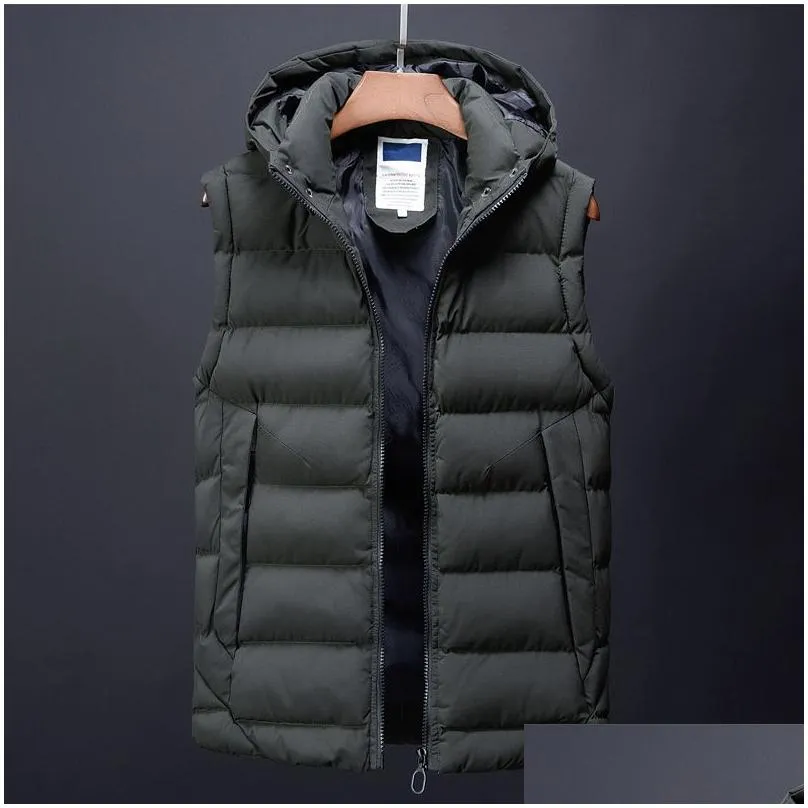 Vest Men New Stylish 2018 Autumn Winter Warm Sleeveless Jacket Army Waistcoat Men`s Vest Fashion Casual Coats Mens Thick