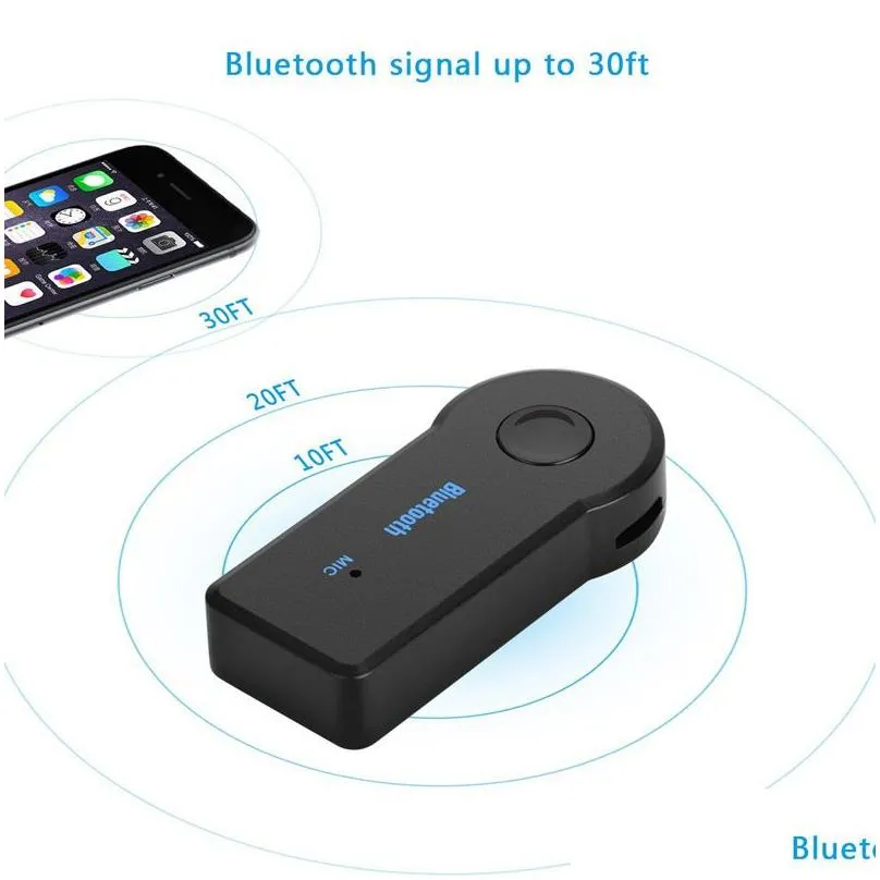 Universal Real Stereo New AUTO 3.5mm Streaming Car A2DP Wireless Bluetooth V3.0 EDR AUX Audio Music Receiver Adapter For Phone MP3 Car