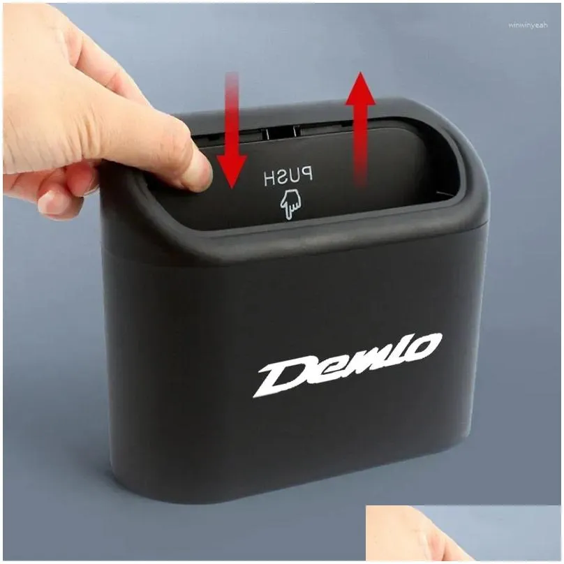 Interior Accessories Car Clamshell Trash Bin Hanging Vehicle Garbage Dust Case Storage Box For Demio Auto Supplies