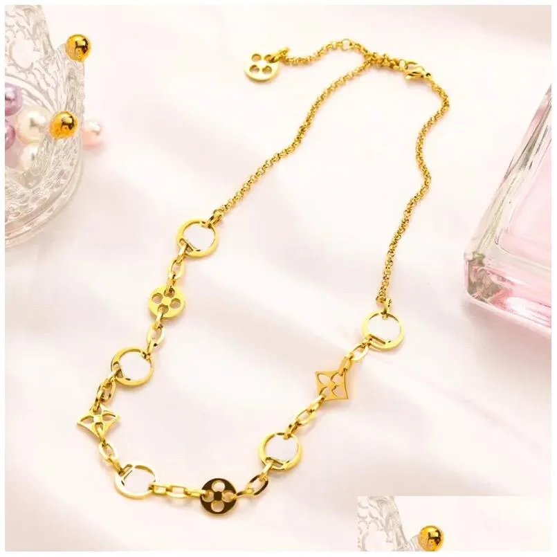 channel necklace designer jewelry women womens jewelry shell pendant necklace gem pendants necklace diamond gold sweat-proof and colorfast ladies charm