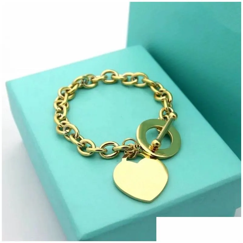 heart bracelet designer bracelet for women classic bracelet designer jewely women luxury bracelet design bangle stainless steel bracelets jewelry chain not