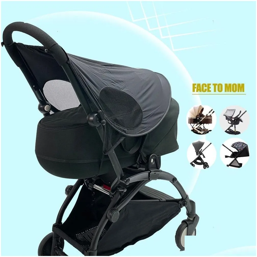 Keepsakes Universal Baby Stroller Accessories Sun Shade Sun Visor Canopy Cover UV Resistant Hat fit Babyzenes Yoyo Yoya Pushchair Pram
