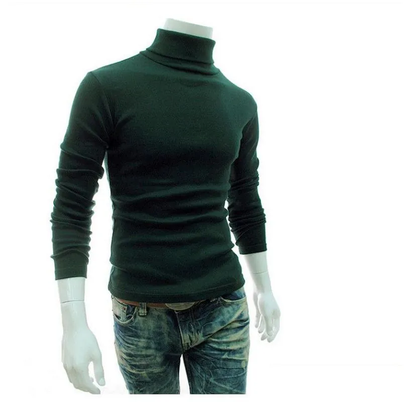 Men`S Sweaters Mens White Turtleneck Korean Style Plover Men Sleeveless Casual Clothes Man Clothing Turtle Neck Slim Sweatwear1 Drop Dhujs