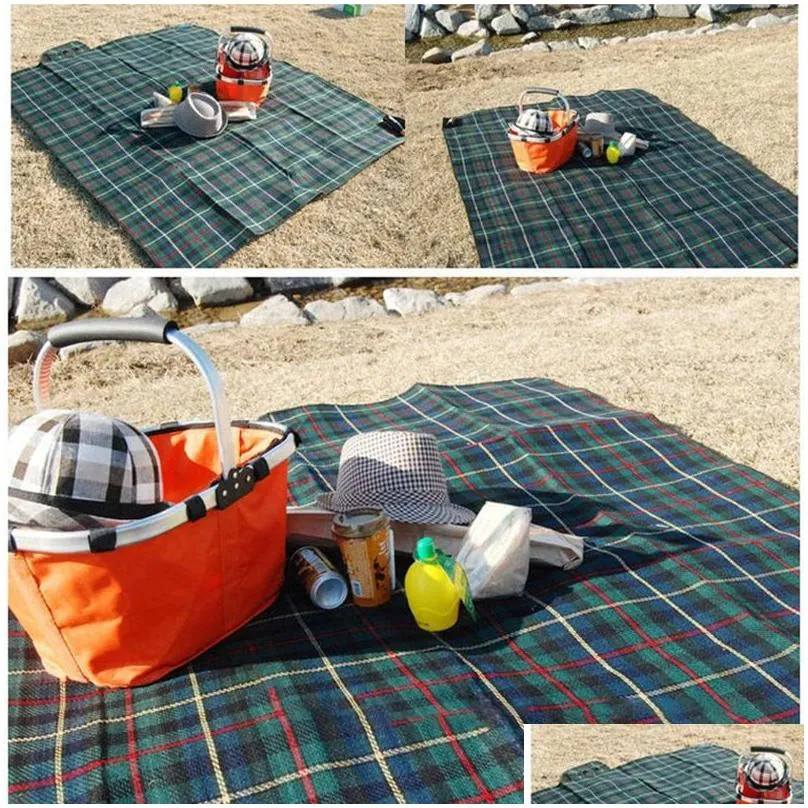 Mat Picnic Mat Folding Waterproof Portable Outdoor Camping Hiking Multiplayer Beach Moistureproof Home Beach Pad Blanket Camping Mat