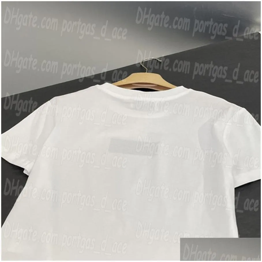 Letter Women T Shirt White Casual Tees Tops Summer Daily Short Sleeve Sporty Shirts