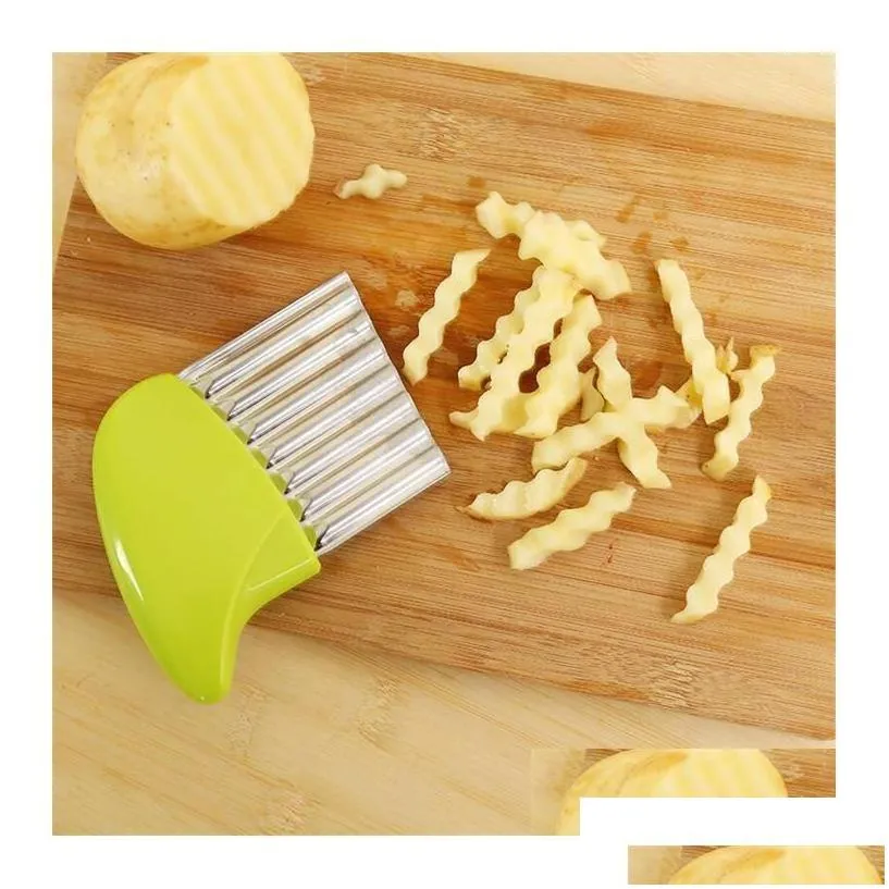 Fruit Vegetable Tools Potato Onion Wave Slicers Wrinkled French Fries Salad Corrugated Cutting Chopped Slices Knife Kitchen Produc