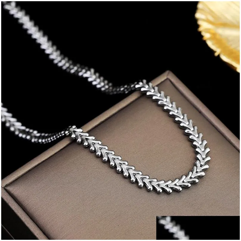 bone shape necklace stainless steel chokers does not fade fashion jewelry sexy accessories for party womans necklace