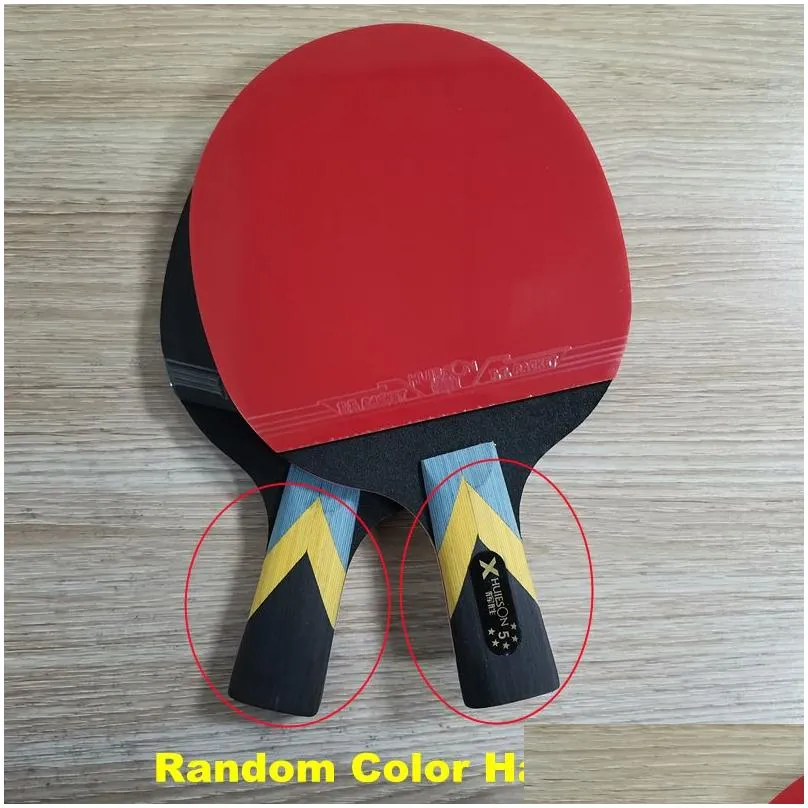 Table Tennis Raquets Huieson 56 Star 2Pcs Upgraded Carbon Racket Set Super Powerf Pong Bat For Adt Club Training 220914 Drop Deliver Dhoq9