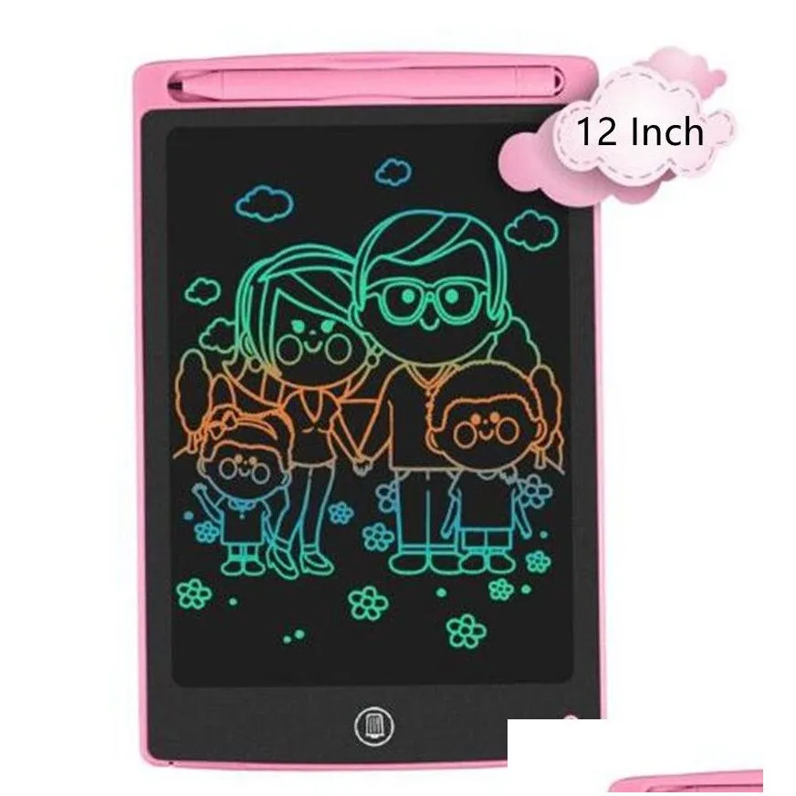 Drawing tablet 12 inch LCD writing board electronic Handwriting pad thin message Graphics sketch board kids gift rainbow screen