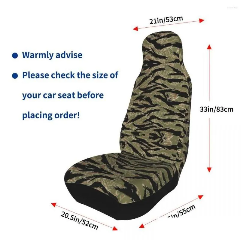 Covers Car Seat Covers Tiger Stripe Camo Universal Fit For Cars SUV Military Tactical Camouflage Bucket Seats Protector Women