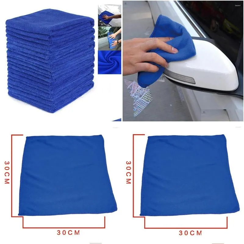 Car Wash Solutions 200 Pcs No-Scratch Rag Polishing Dust Rags 30Cmx30cm Microfiber Cleaning Cloth Towel