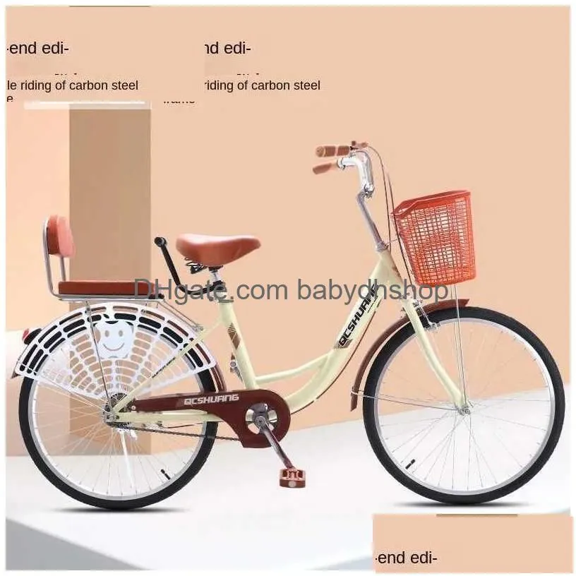 bikes ride-ons korean city bicyc 22inch 24inch adult student ladies bicyc princess sty bike l240319