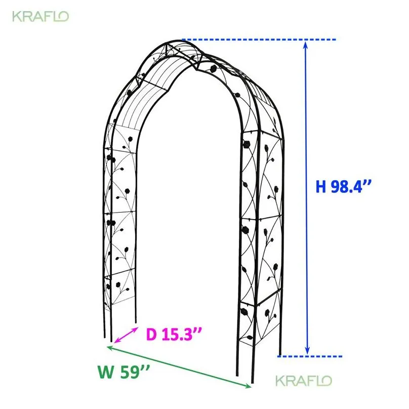 Metal Garden Arbours Assemble Freely with 8 Styles Garden Arbor Trellis Climbing Plants Support Rose Arch Outdoor Arches Wedding Arch Party Events Archway