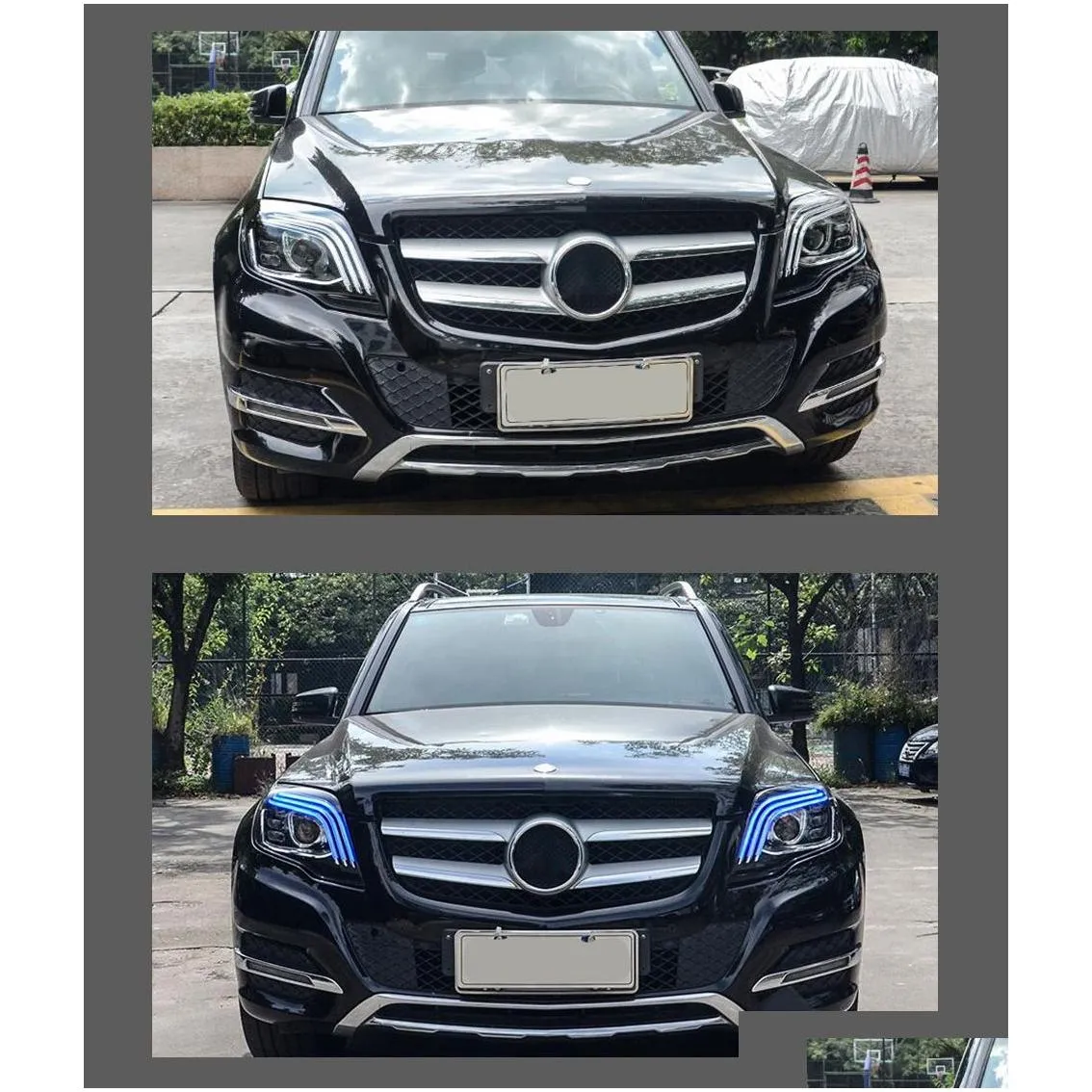 Auto Parts For GLK X204 Headlights 2008-20 15 Upgrade  Styling LED Daytime Lights Turn Signal Lamp