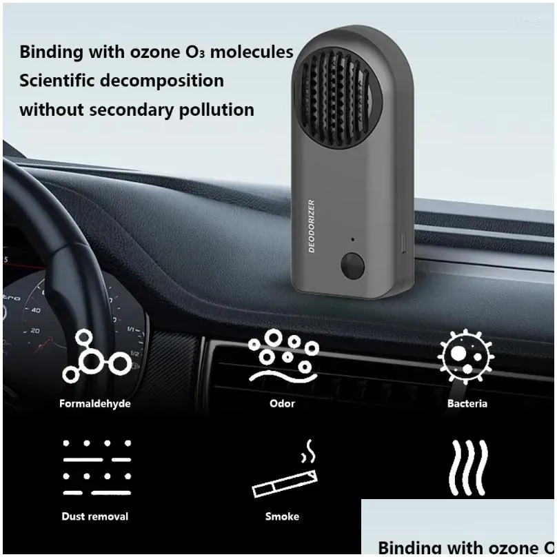 auto vehicle odor eliminator home ozone generator usb charging air purifier kitchen freshener smell remover
