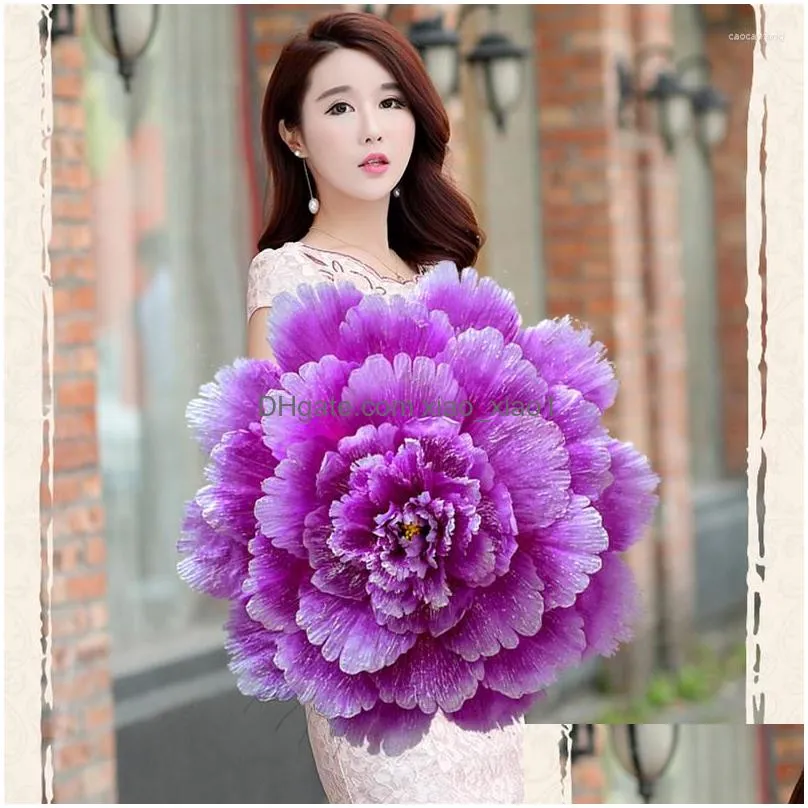 decorative flowers umbrella large dance evening handflower props peony stage performancegames opening ceremony