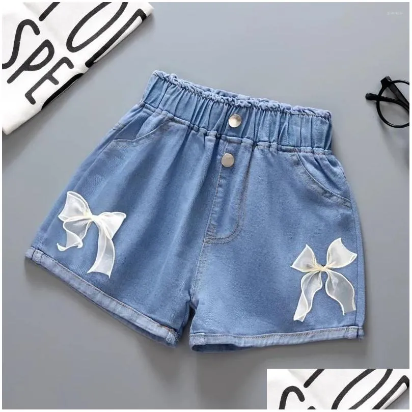 Shorts Summer Kids Short Denim For Girls Fashion Girl Princess Jeans Children Pants Flower Clothing
