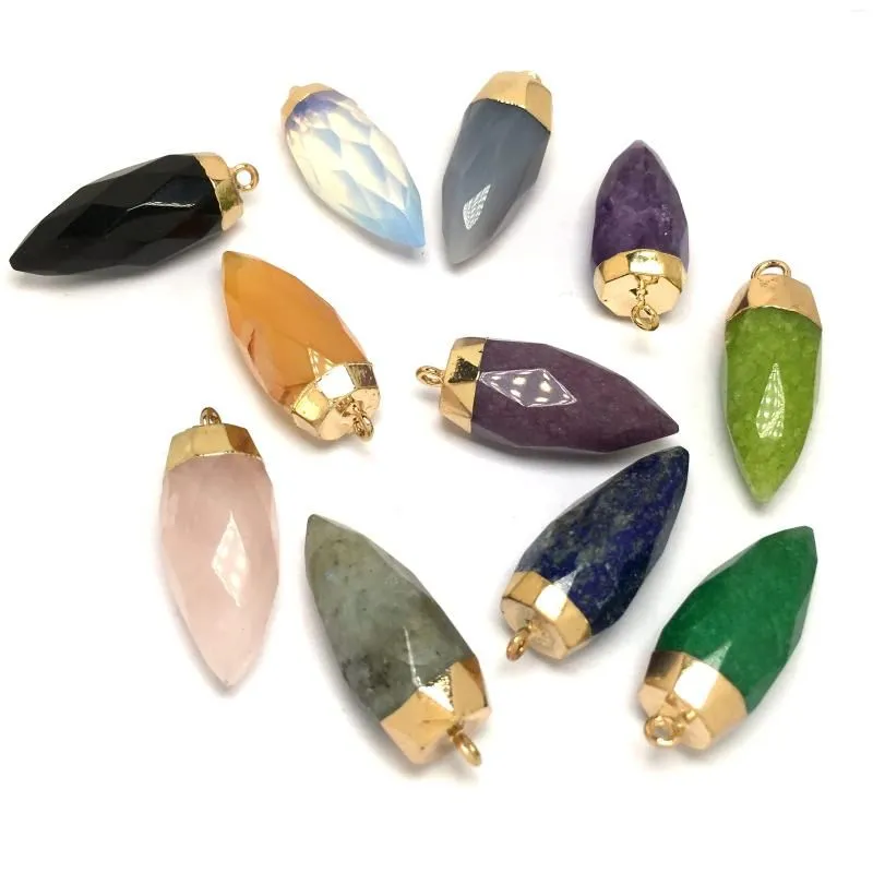 Charms Natural Stone Pendant Crystal Water Drop Shape Exquisite For Jewelry Making DIY Bracelet Necklace Accessories