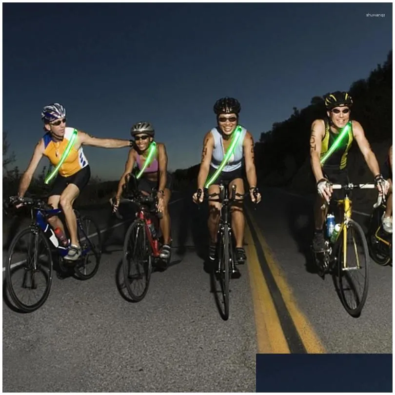 Racing Jackets USB Rechargeable Cycling Reflective Running Gear Adjustable LED Belt Walking Sash