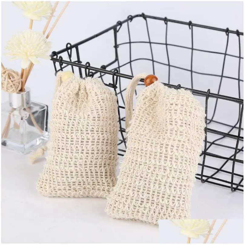 9 x14cm making bubbles soap saver sack bath scrubber pouch storage bag drawstring holder