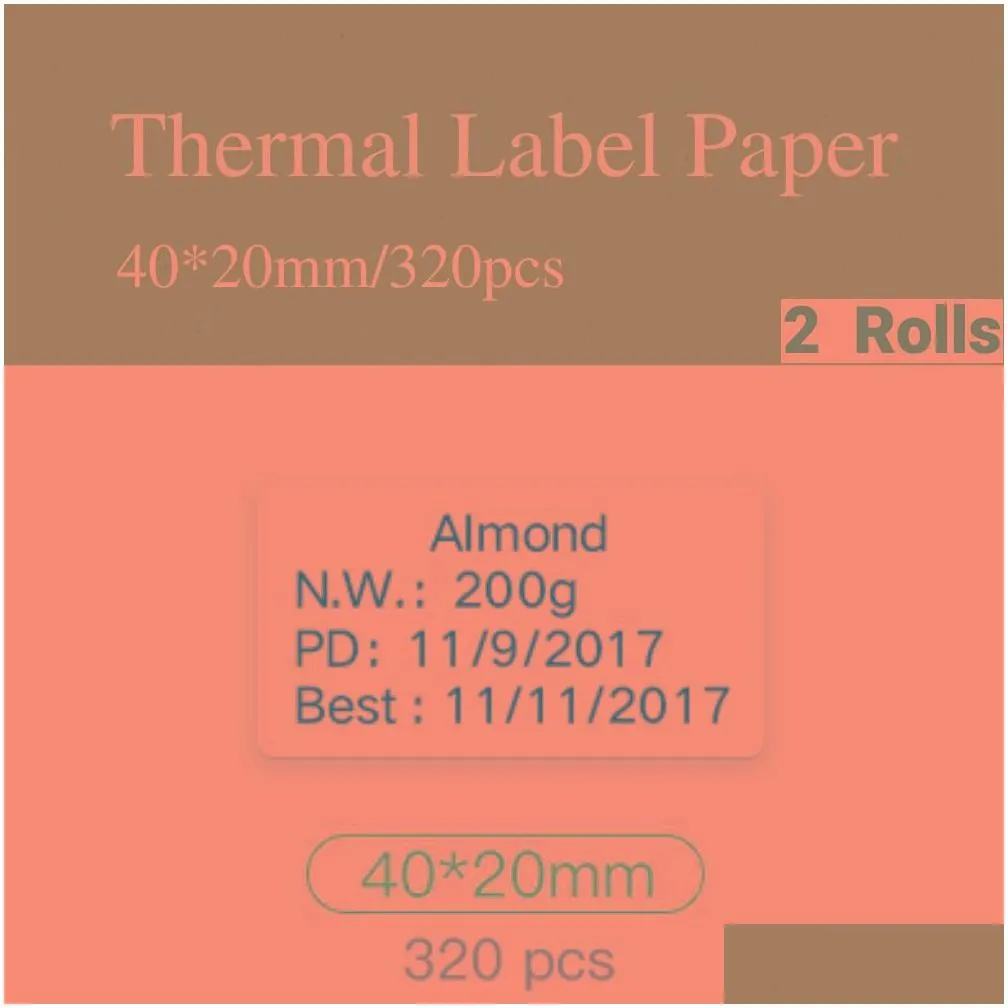 Paper Products Niimbot B21 B3S Label Thermal Printer 5 Rolls Pocket Waterproof Oil Printers Drop Delivery Office School Business Ind Otswv