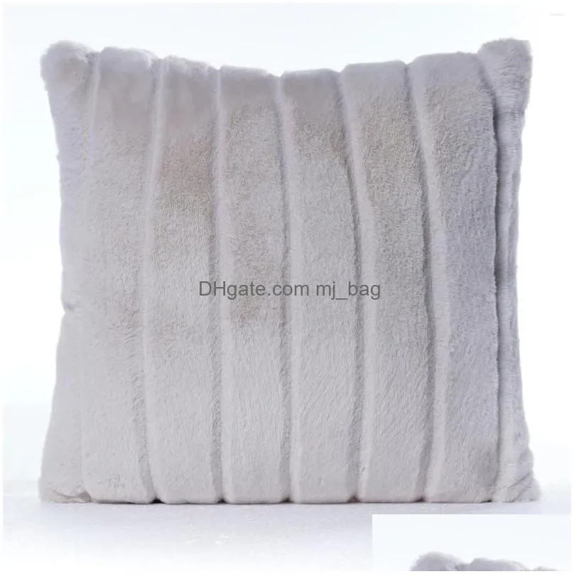 Pillow Plush Case Winter Warm Long Fluffy Super Soft Cases Covers 45x45cm