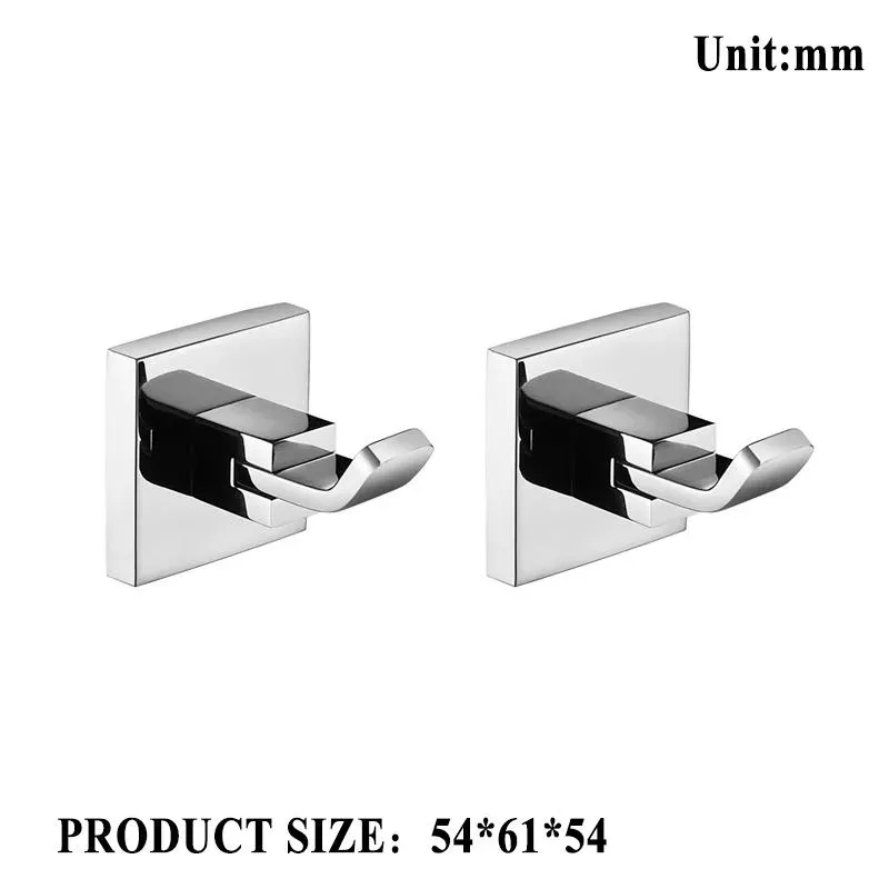 Bath Accessory Set Chrome Silver Bathroom Accessories Screw Wall Mounted Towel Bar Robe Hooks Toilet Paper Roll Holder Stainless Steel