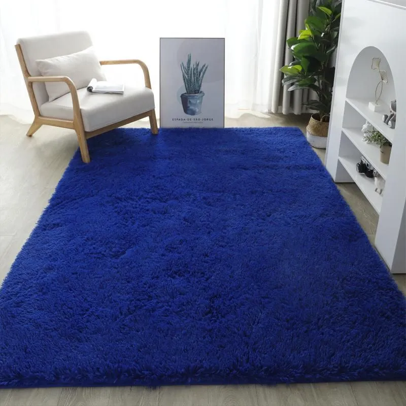 Carpets Thick Washable Silk Plush Carpet Floor Mats Bedroom Living Room Bay Window Decoration Stitching Keep Warm