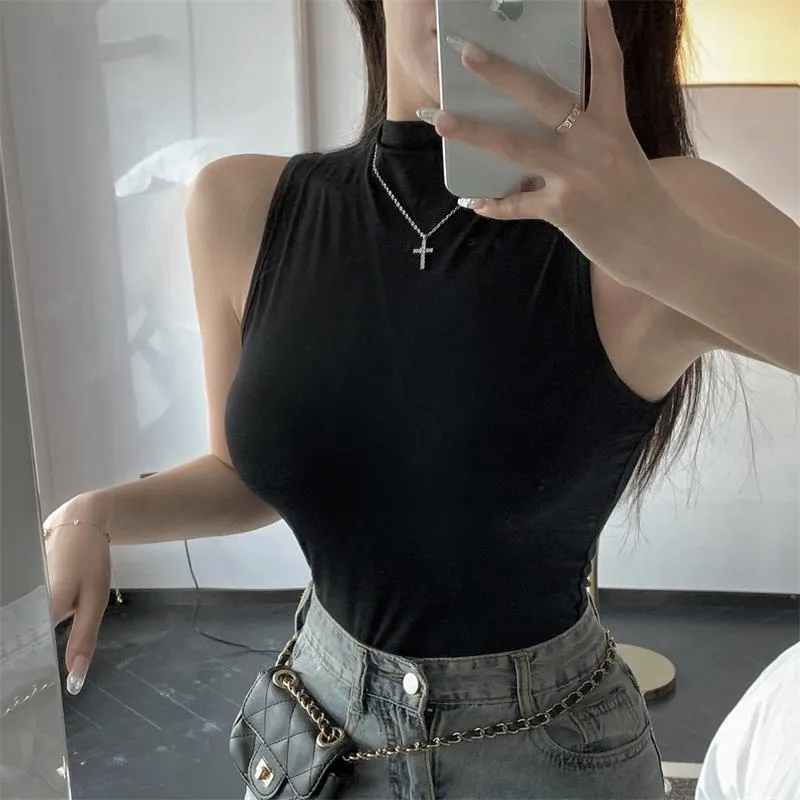 Women`S T-Shirt 2023 Designer Womens T Shirts Summer Women Tops Tees Crop Top Girls Y Off Shoder Tank Casual Sleeveless Solid Color Ve Dhzox