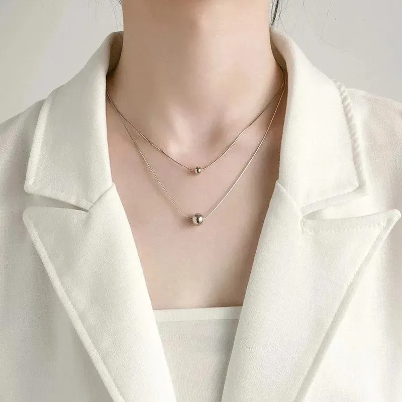 Pendant Necklaces Spherical Necklace Fashion Jewelry Clavicle Chain For Women Ball Wedding Party Gift